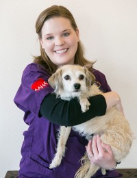 Harmony Veterinary Center - Jamie holding a dog