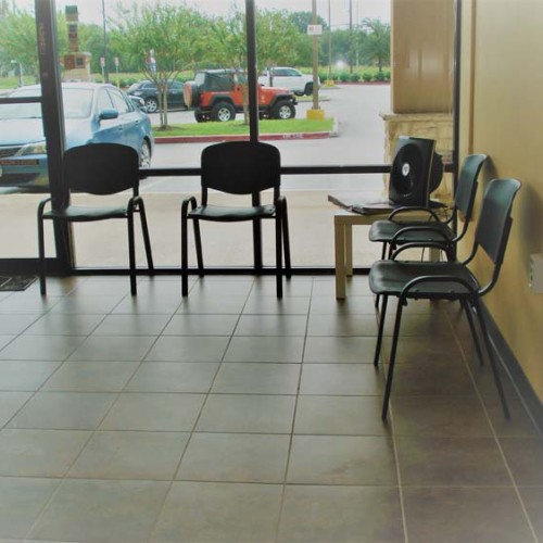 veterinary waiting area