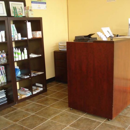 veterinary reception area