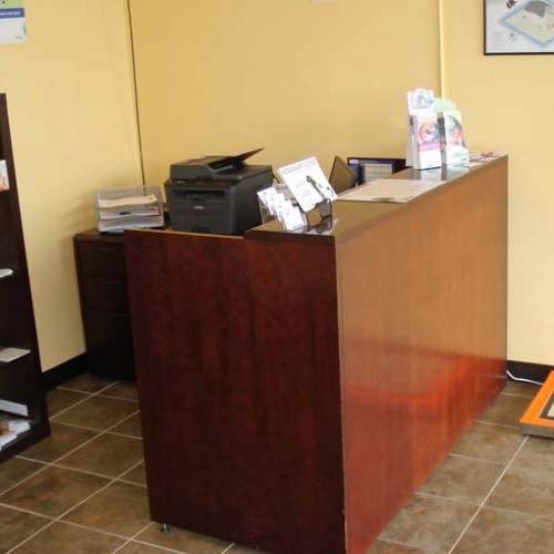 veterinary reception desk